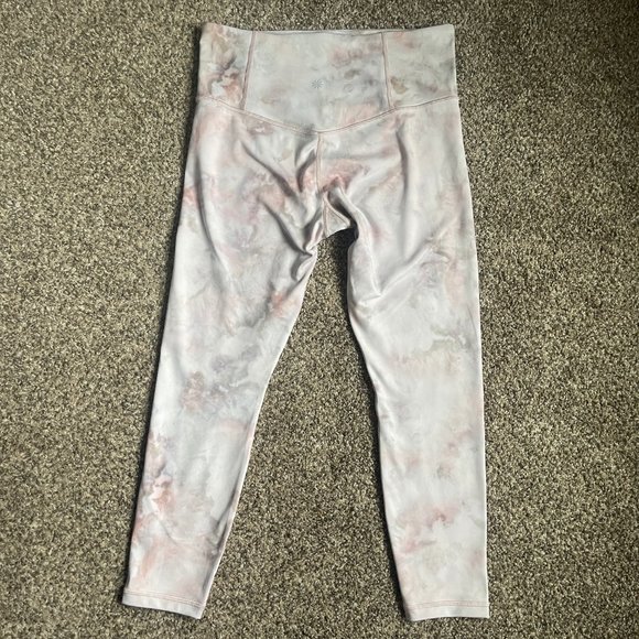 Athleta Elation Snow Dye 7/8 Tight Womens M Pink Snow Dye Legging High Rise - Picture 6 of 11